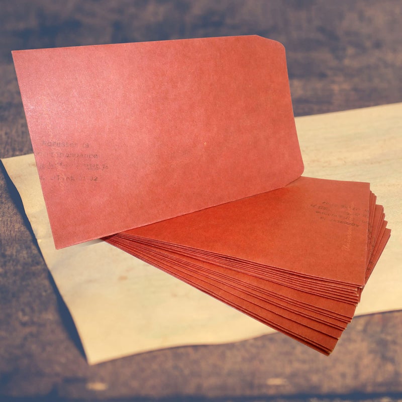 IFAMIO 50 Pcs Vintage Envelopes Red Brown Retro Style Kraft Paper Envelope for Mail Letter Postcard Gift - Image 5